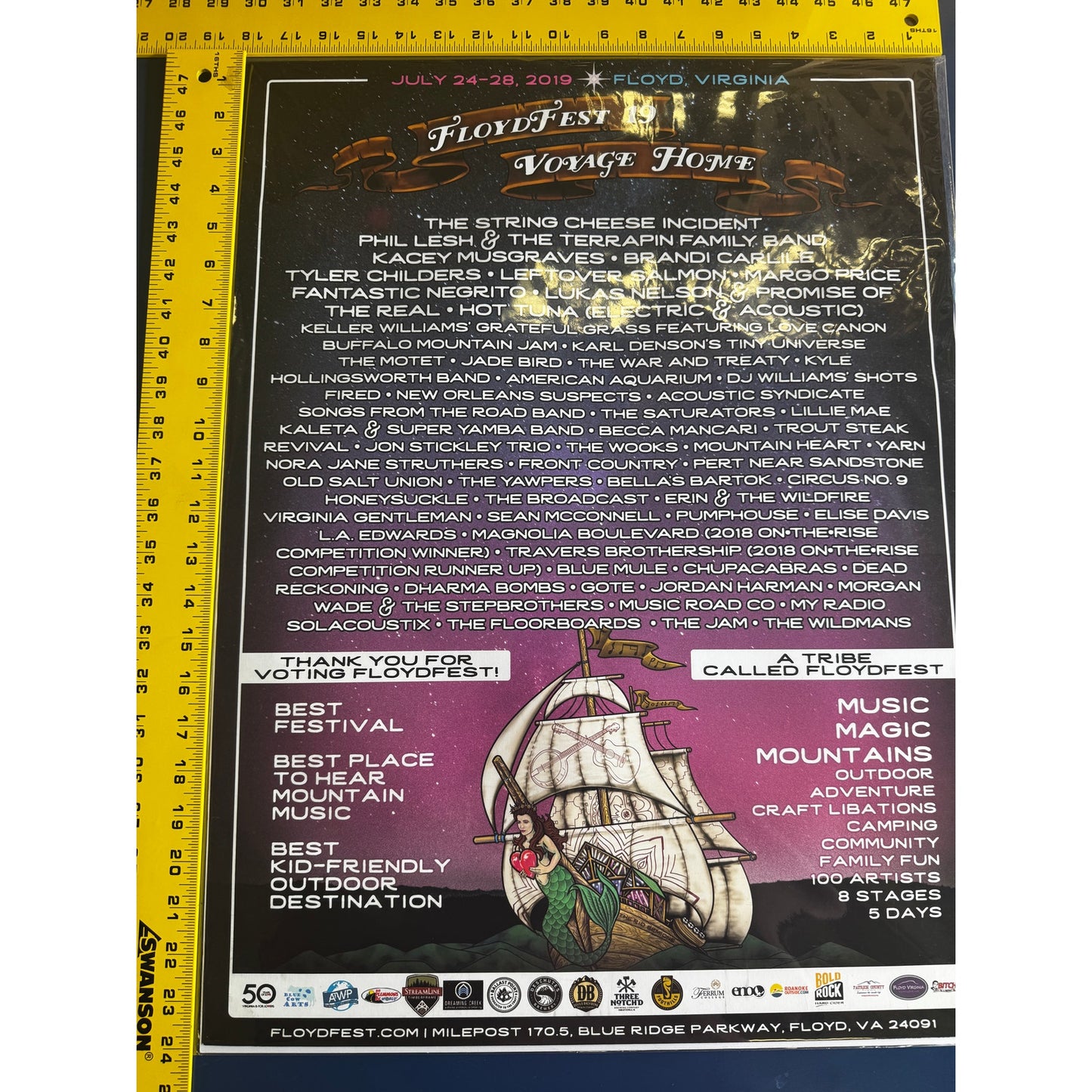 Floyd Fest Poster – The Voyage Home – Floyd VA – July 24–28, 2019