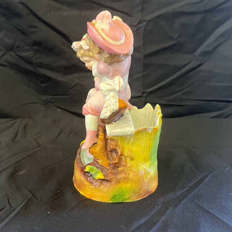 Vintage Figurine Vase/Planter