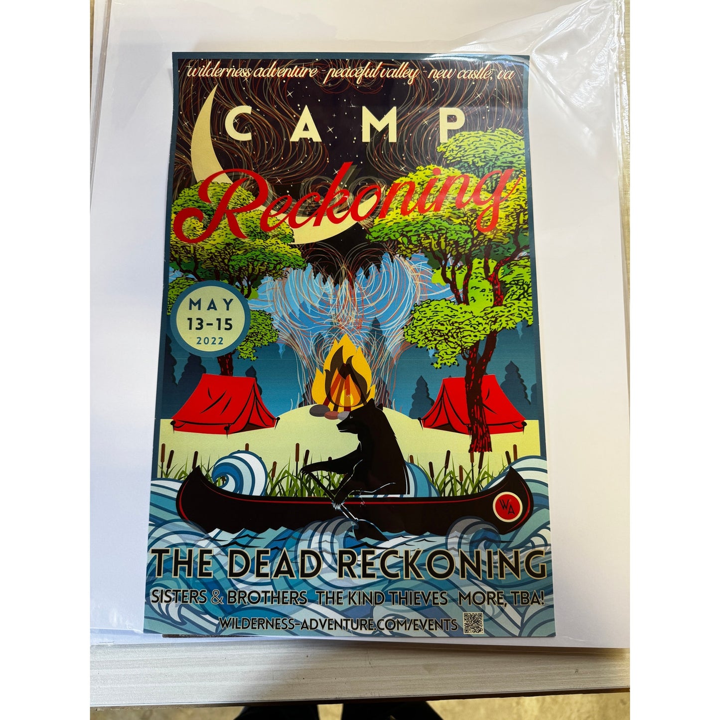 17" x 11"-Camp Reckoning-05-13-22 - 05-15-22-New Castle, Va-Festival Poster