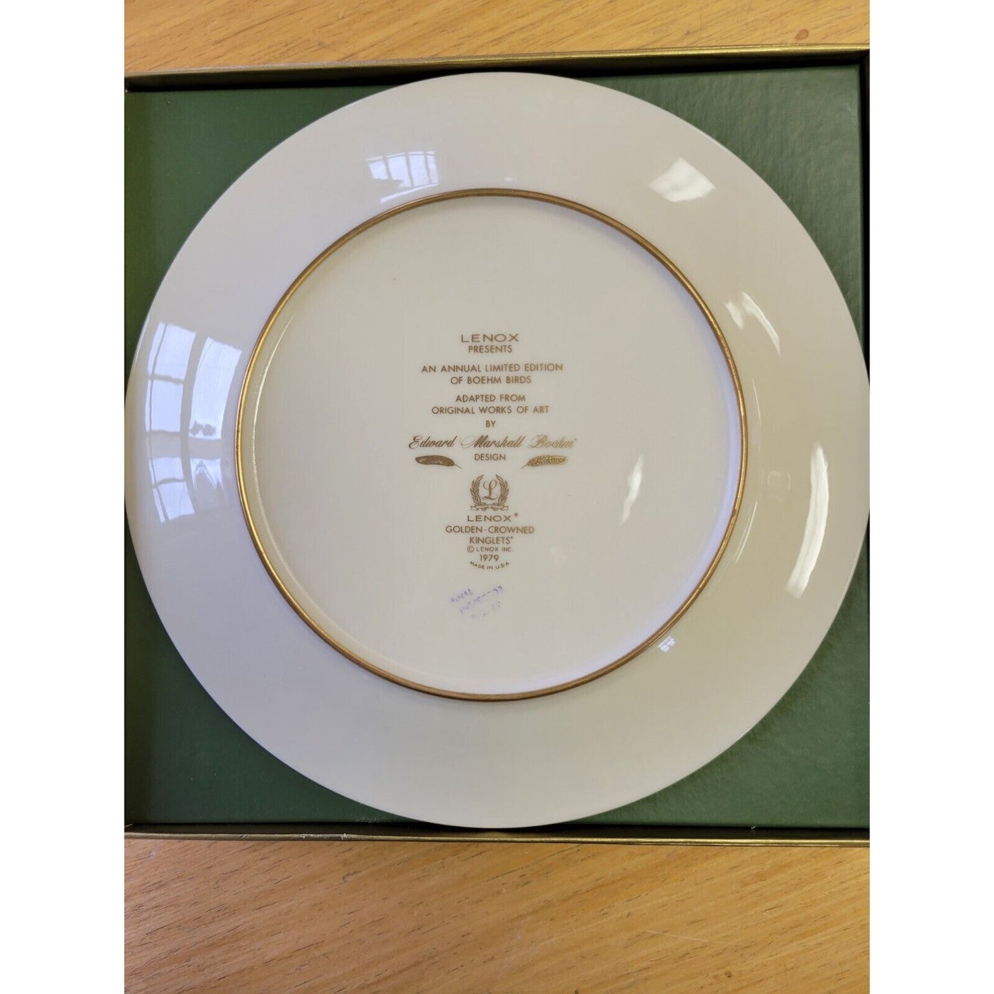 Lenox Boehm Kinglets Bone China Plate