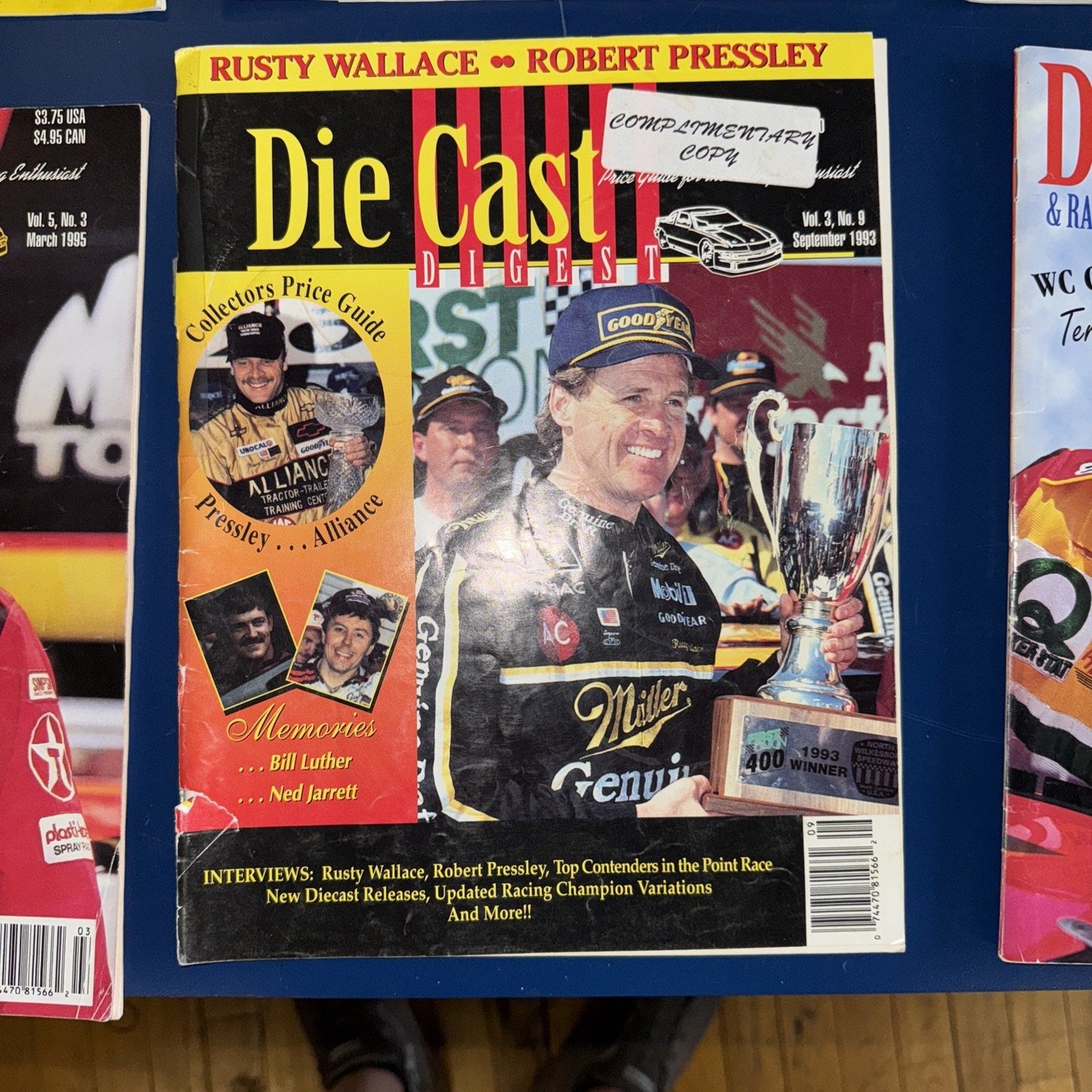 Lot of 8 Die Cast Digest NASCAR Mags Jeff Gordon Labonte Wallace Jarrett