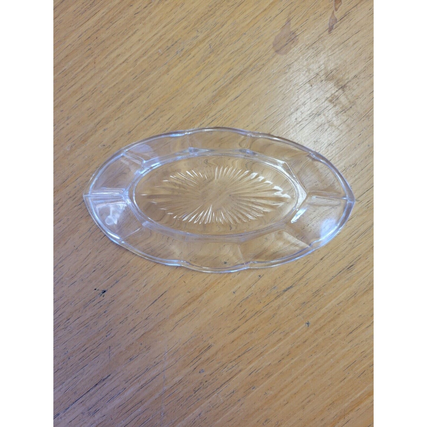 Vintage Clear Glass Banana Split Serving Bowl