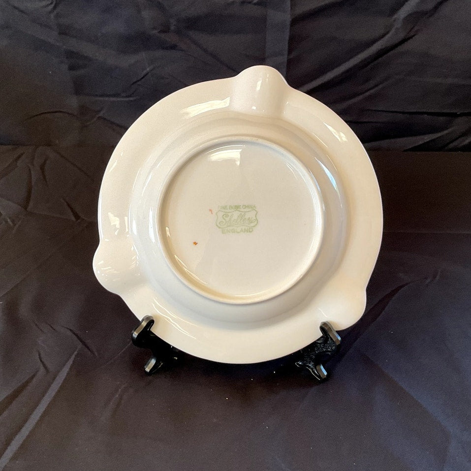 Shelby Bone China Ashtray w/ Hand Painted Ducks Gold Rim circa 1925 - 1940