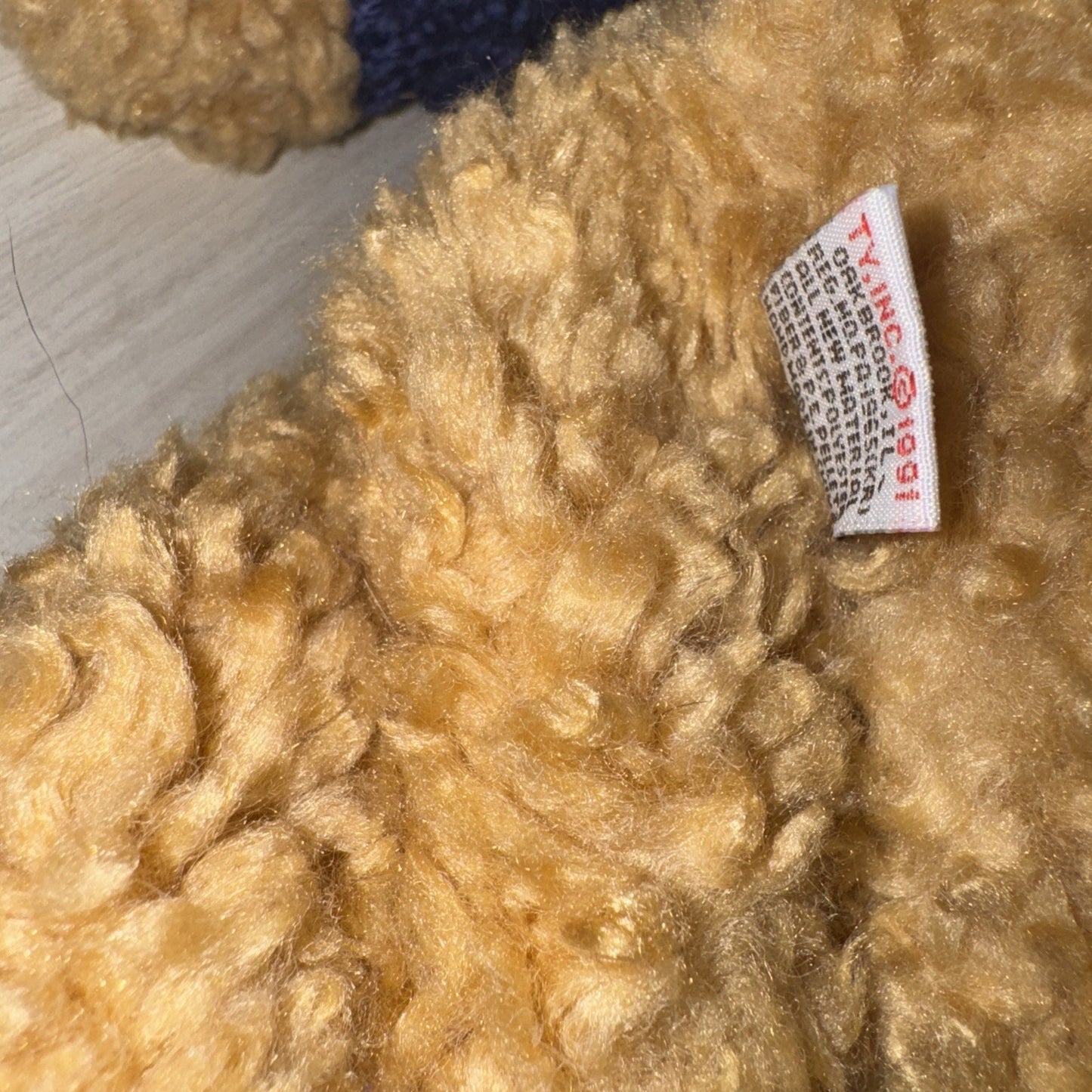 TY Teddy Bear 24" VTG 1991 Stars & Stripes Forever Curly Plush USA Patriotic
