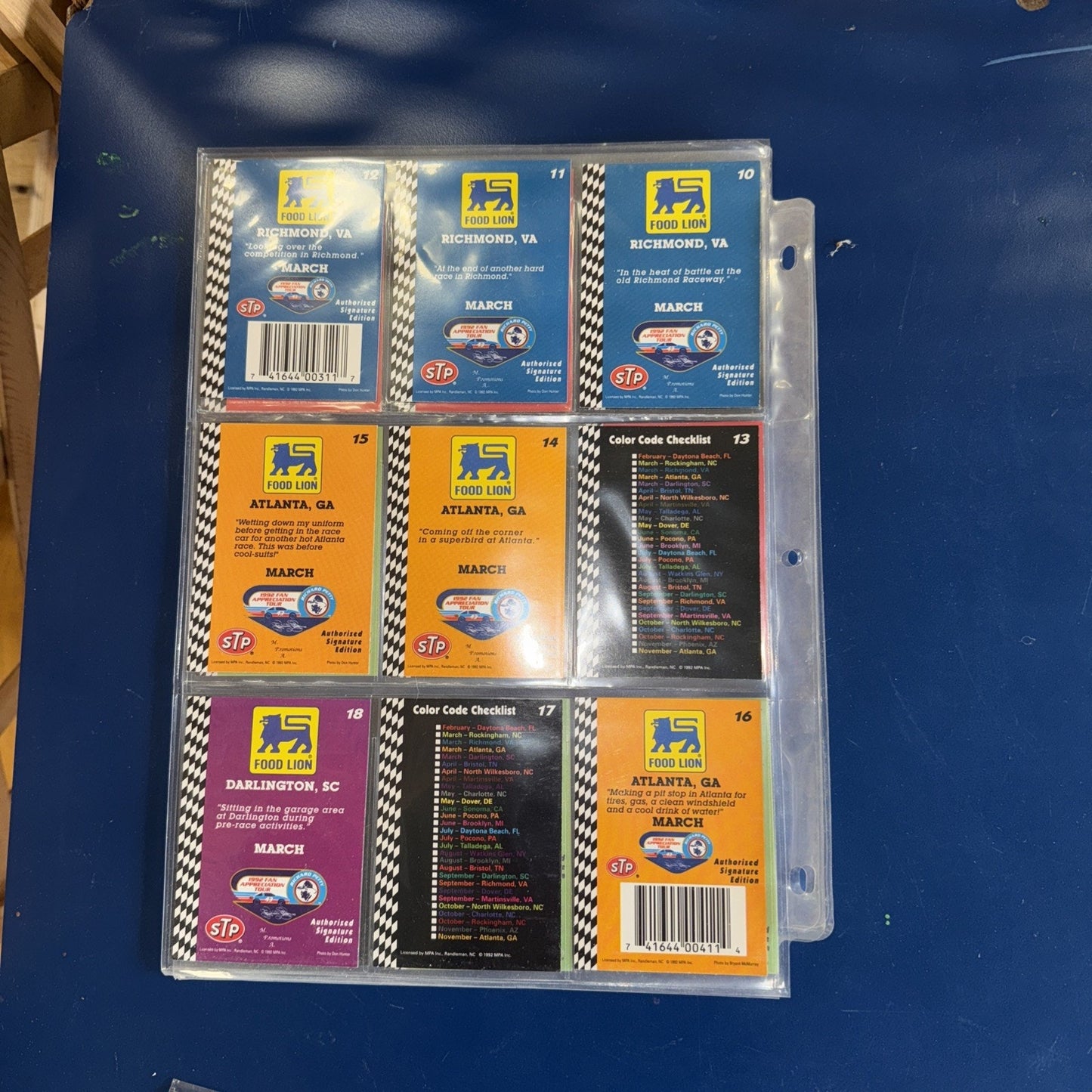 1992 NASCAR Food Lion Richard Petty 116 Card Set in Sleeves RARE Collector