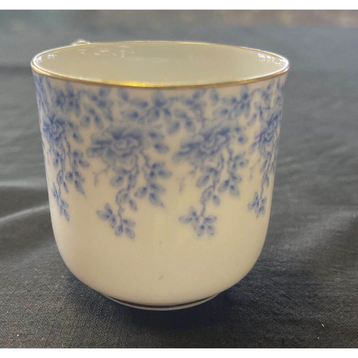 Royal Worcester Blue Floral with Gold Trim Demitasse Cup and Saucer circa 1893