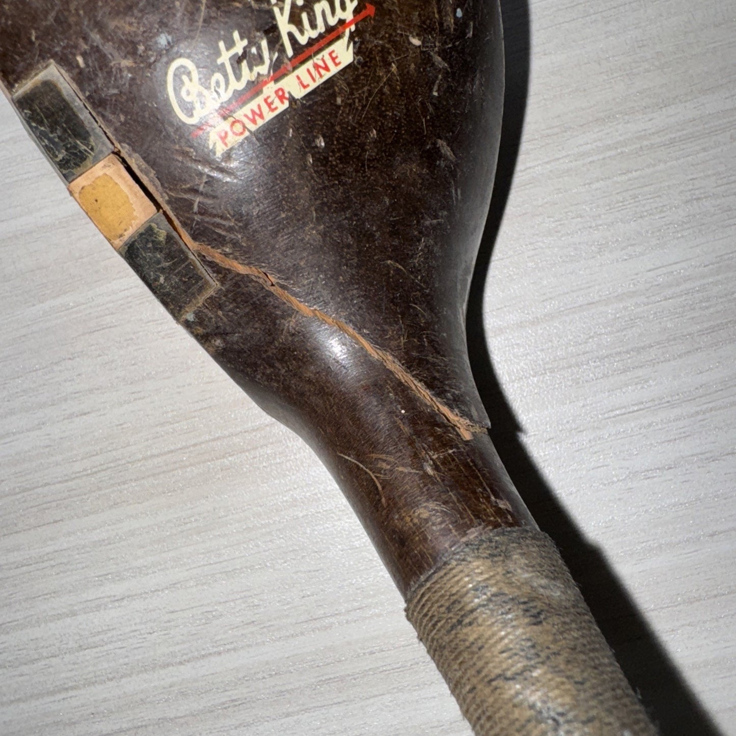Vintage Betty King Power Line Ladies RH #3 Persimmon Wood Club Damascus Shaft