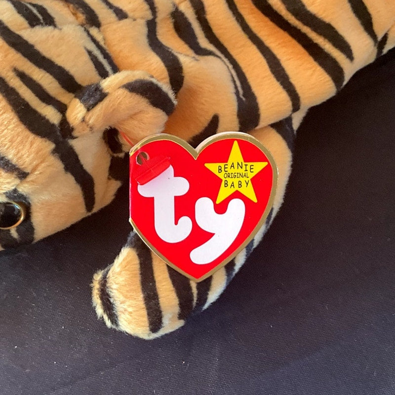 Vintage TY Beanie Baby - "Stripes," 1995