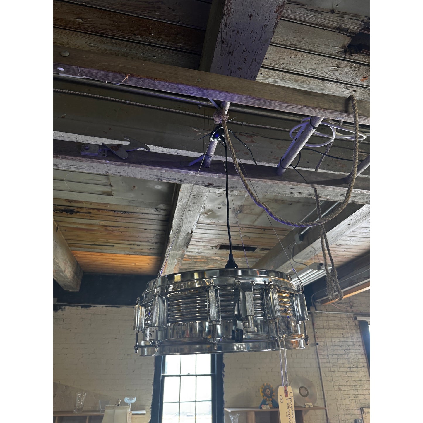Upcycled Snare Drum Hanging Light – A Striking Addition to Your Music Space