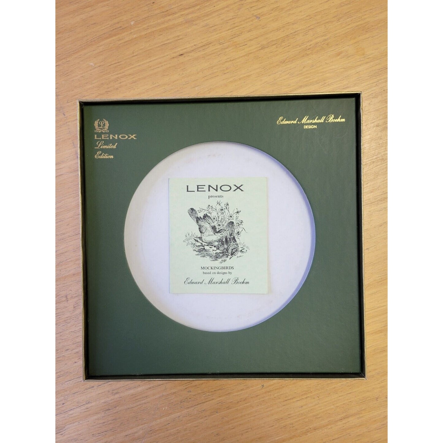 Lenox Boehm Bone China Collectible Mockingbird Plate