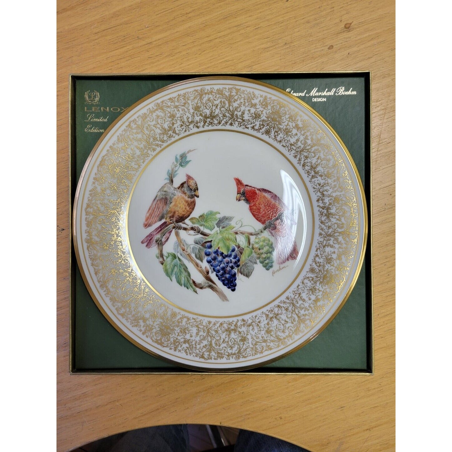 Lenox Boehm Collectible Bone China Cardinal Plate