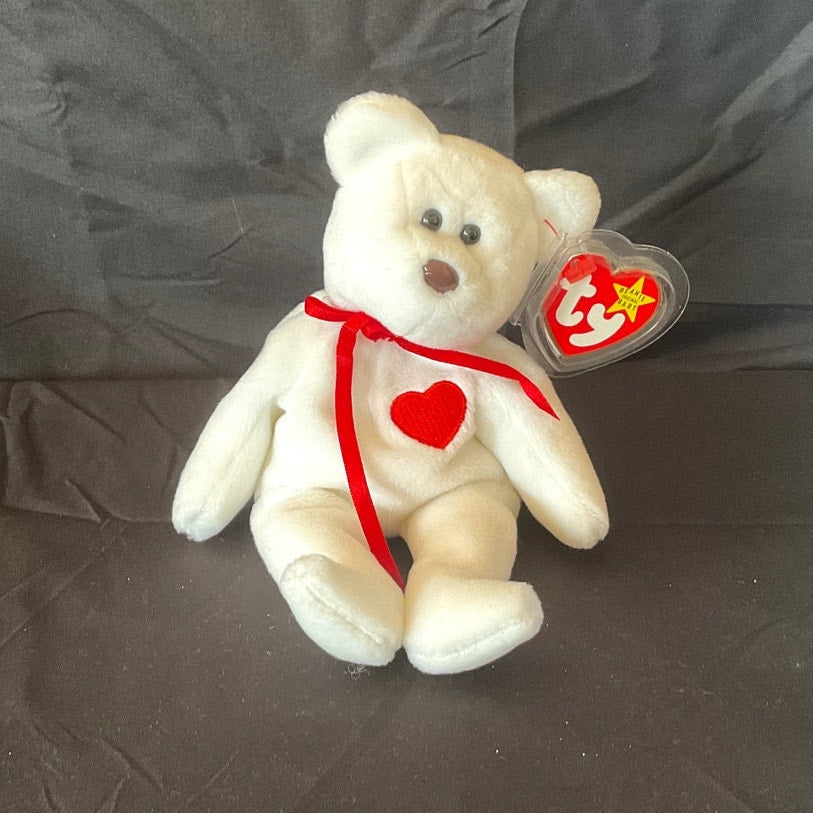 (Rare) Vintage + Collectible TY Beanie Baby - "Valentino," 1994, w Errors