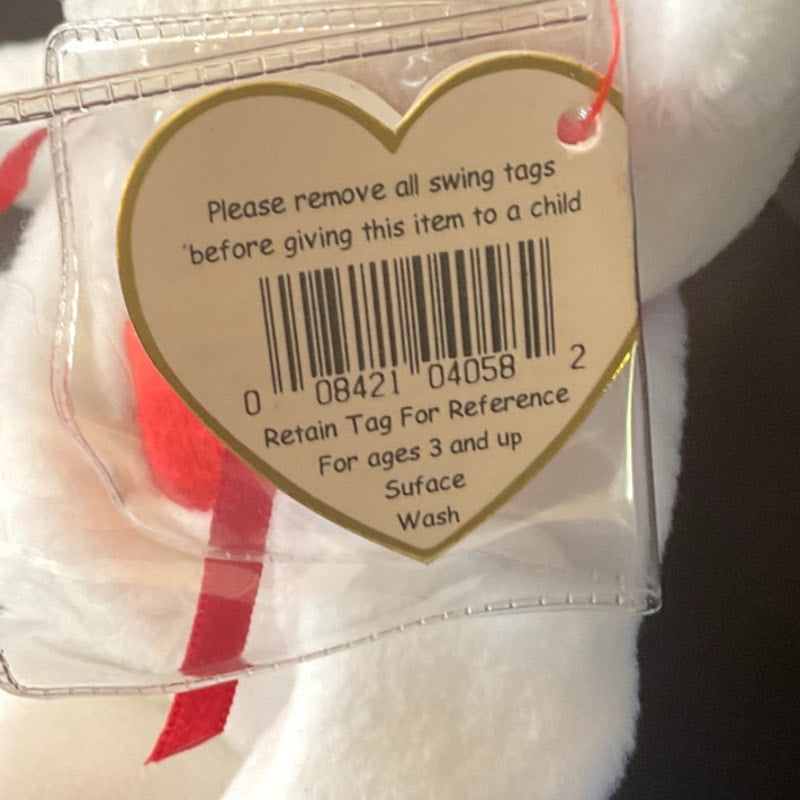 (Rare) Vintage TY Beanie Baby - "Valentino," 1994, w/ Error
