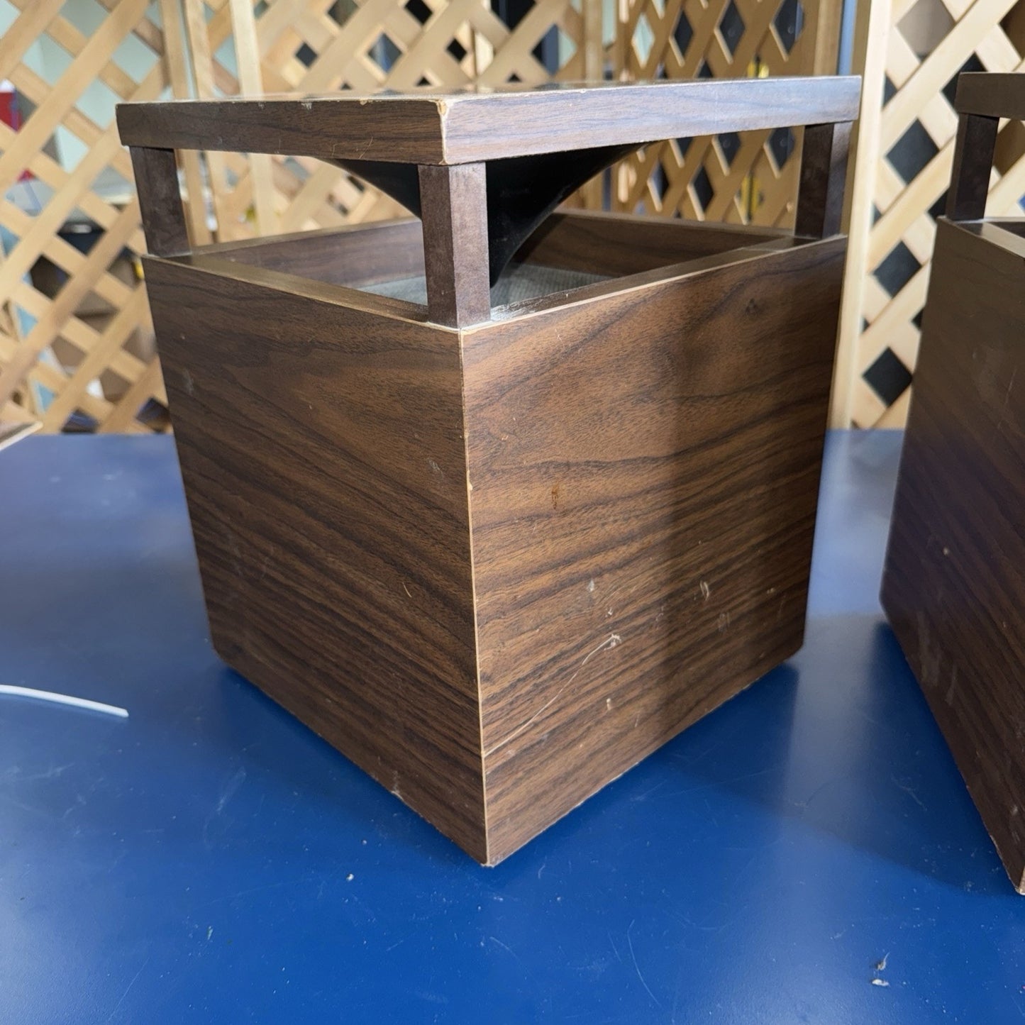 Vtg IMPEDANCE LMS-1011 Space-Age Speakers Japan 1960s Mid-Century Pair