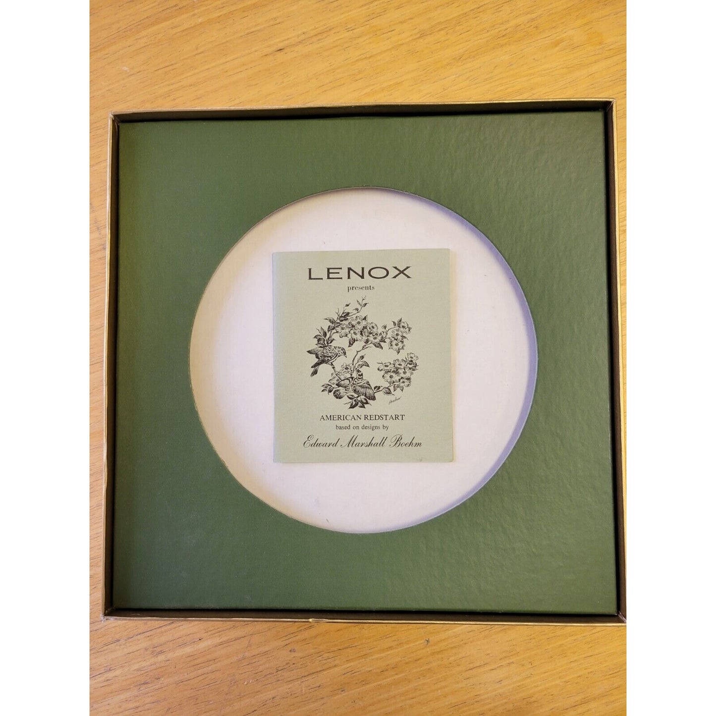 Lenox Boehm Bone China Collectable American Redstart Plate