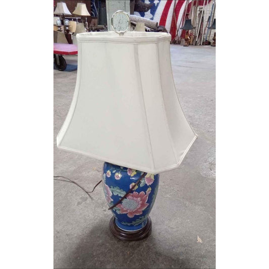 Vintage Colorful Flower Table Lamp