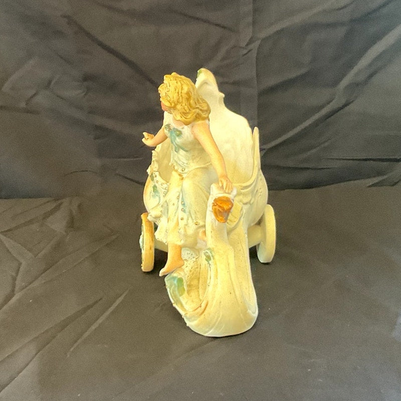 Vintage Lady on a Swan Planter