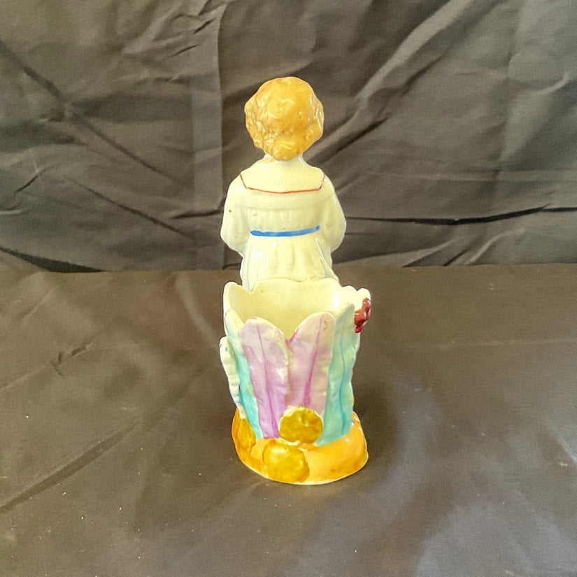 Antique Match Stricker Gathering Flowers circa 1870