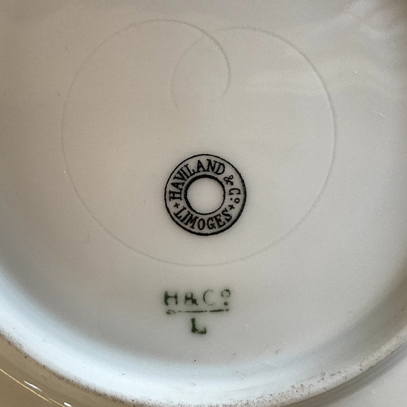 Antique Haviland Limoges Tea cup & Saucer (Imperfect) - Pair