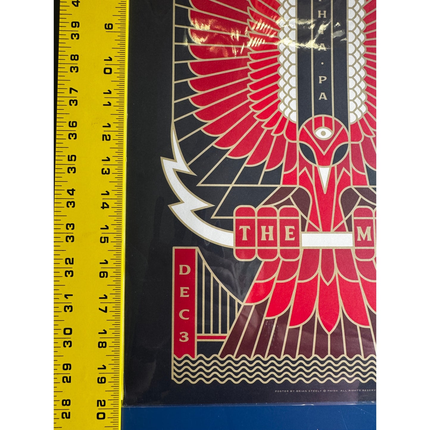 20" x 12" -Phish-The Met-12-03-19-Philly-Brian Steely Edition of 250-XM Poster
