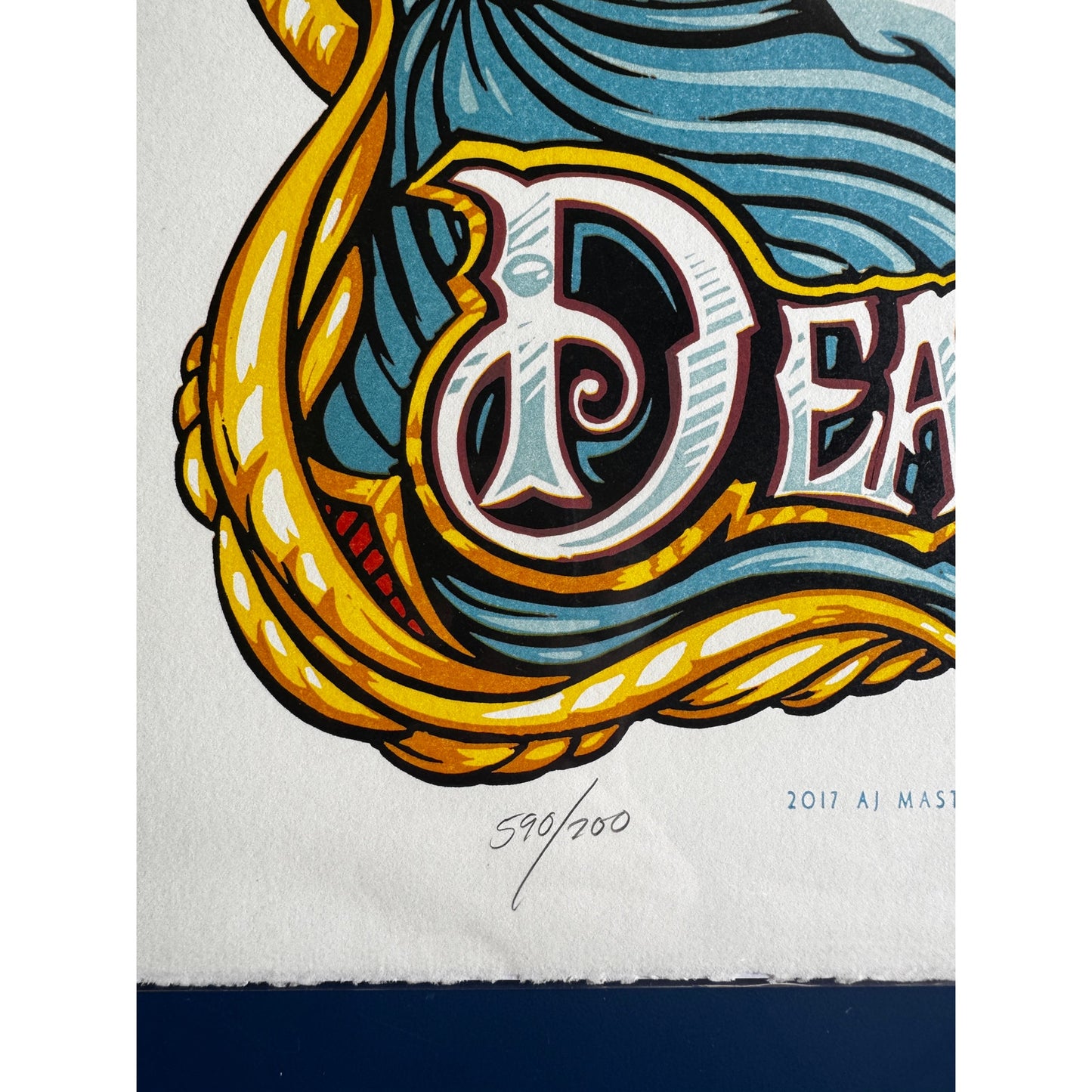 24"x18"-Dead & Co-Amway Center-12-07-17-Orlando-AJ Masthay-Signed-590/700-Poster