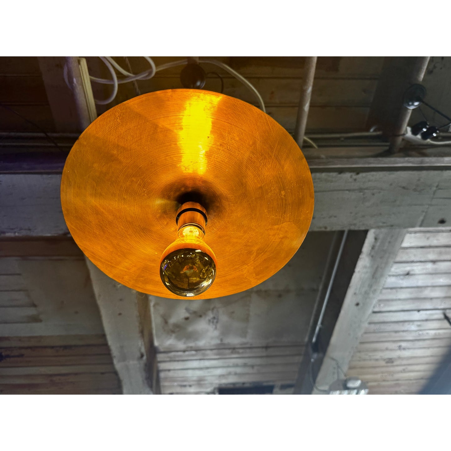 One-of-a-Kind Two Piece Cymbal Pendant Light Set