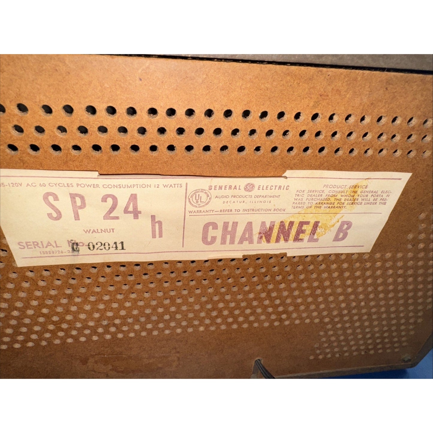 Vintage GE Porta-Fi SP-20B Wireless Amplified Speaker – Powers On