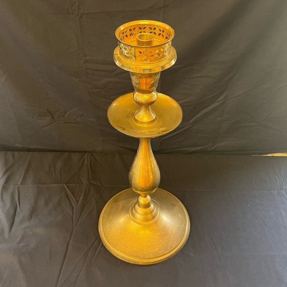 Vintage Tall Brass Candlestick