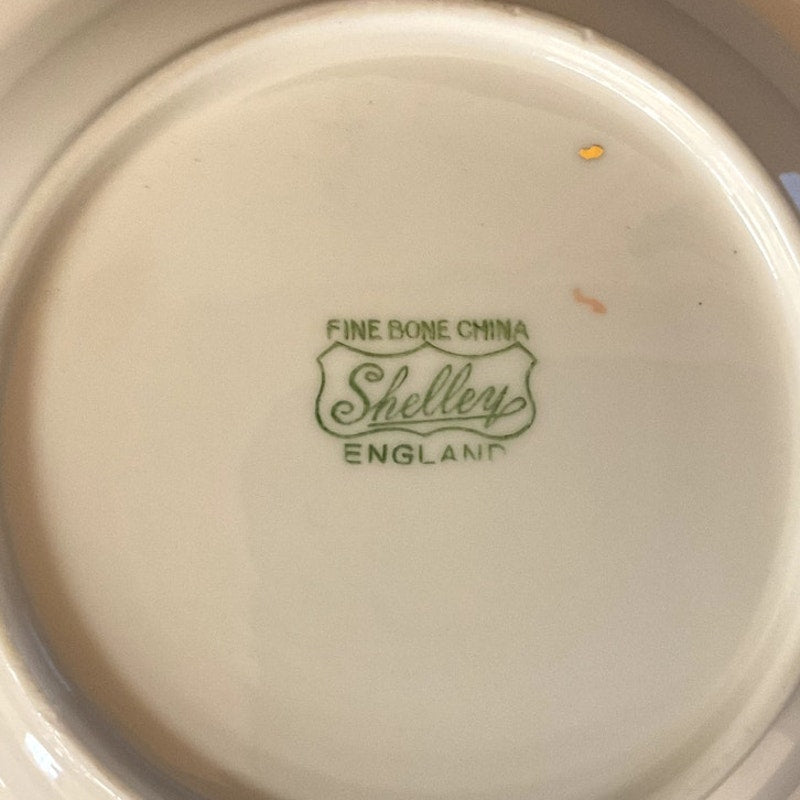 Shelby Bone China Ashtray w/ Hand Painted Pheasants Gold Rim circa 1925 - 1940