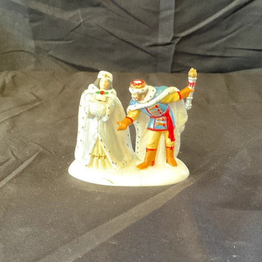 Dept. 56 Snow Heritage Village Crystal King + Queen (Repaired)