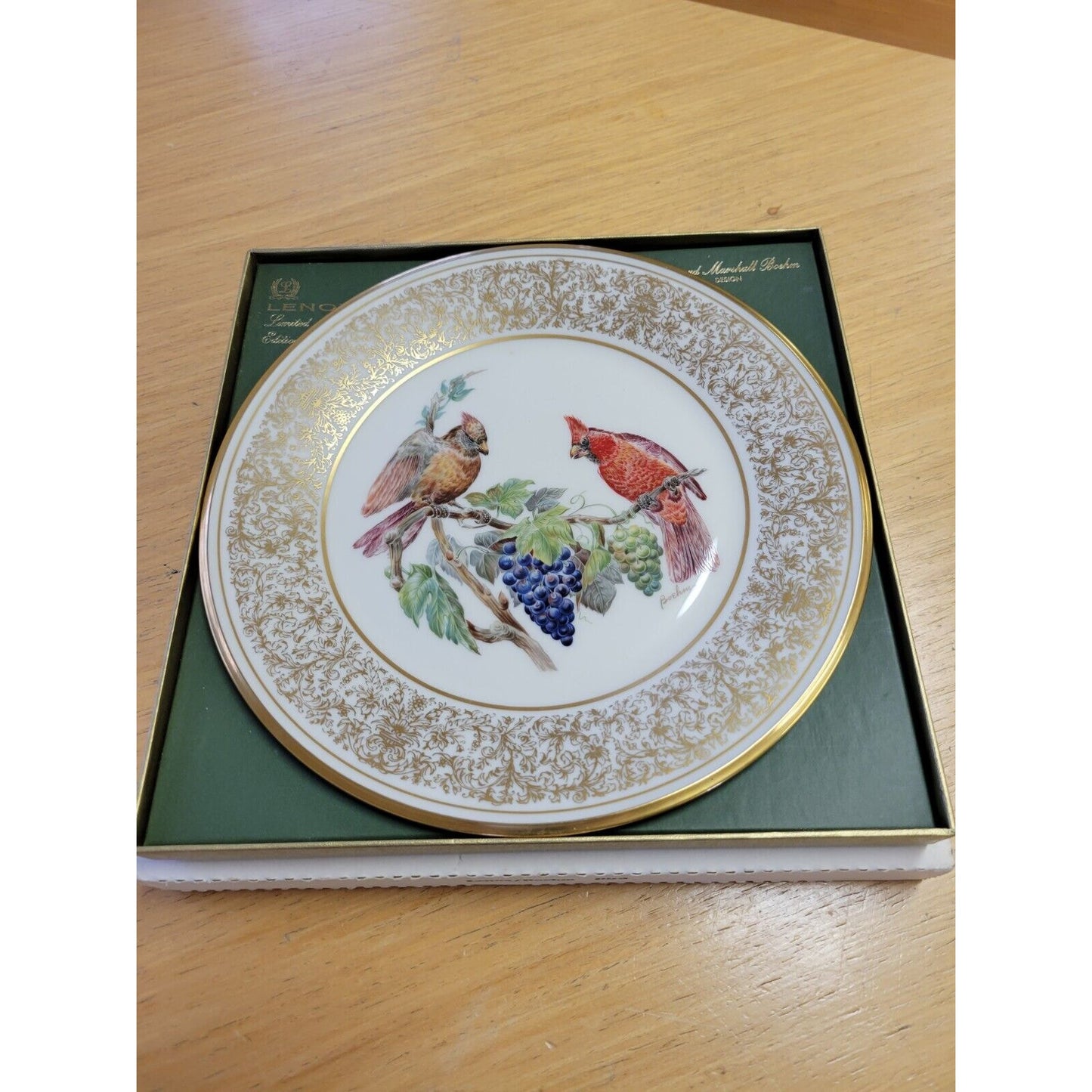 Lenox Boehm Collectible Bone China Cardinal Plate