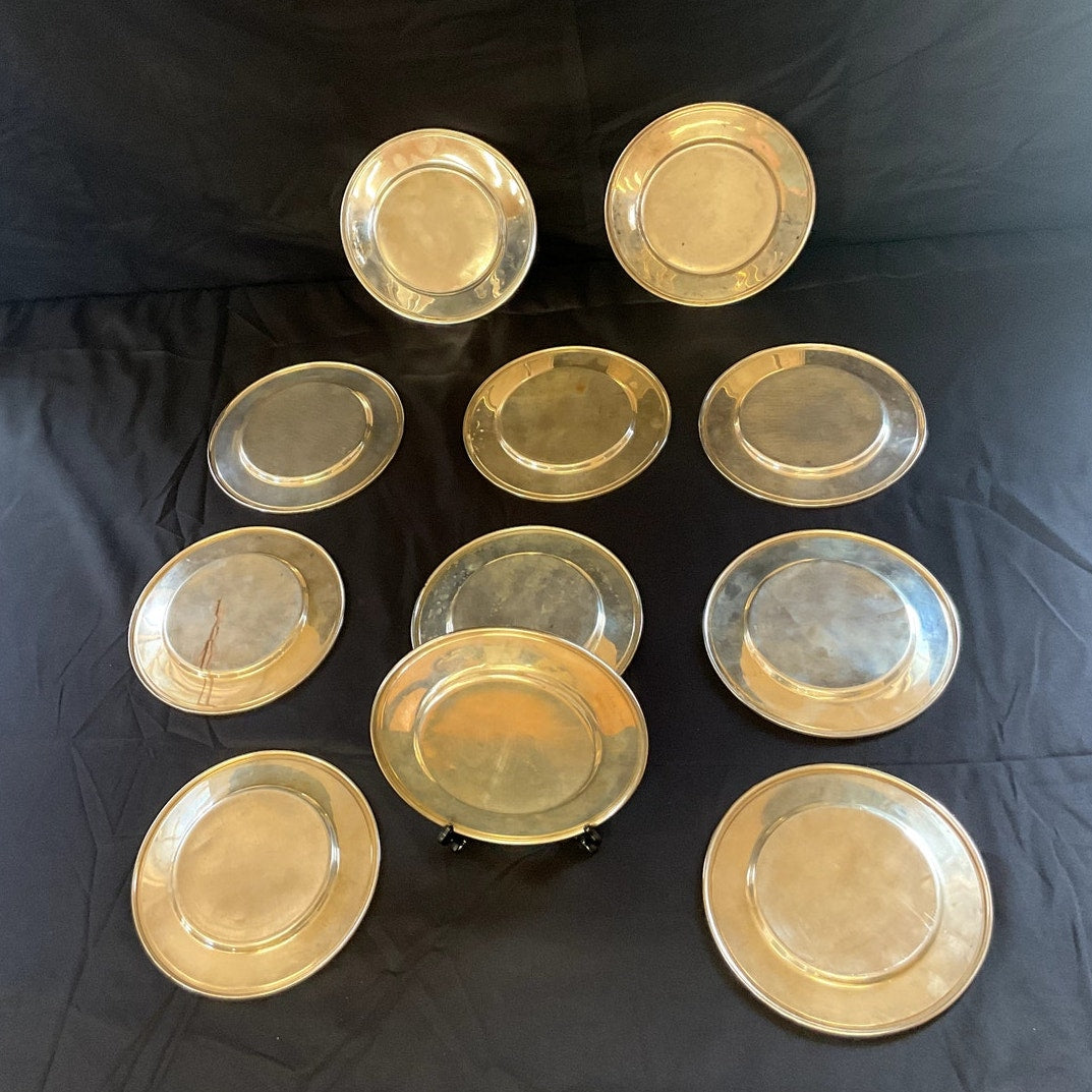 Alvin Sterling Silver Bread and Butter Plates - Set of 11