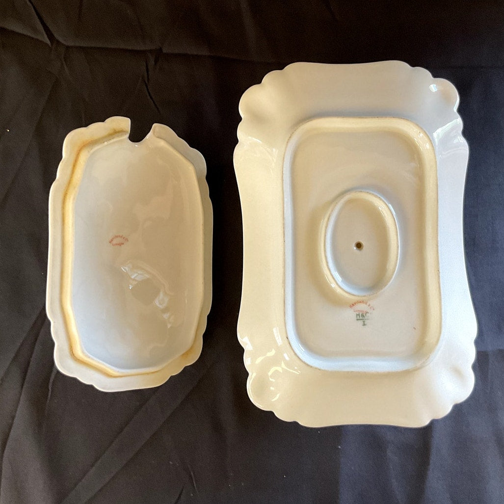 Antique Haviland Limoges Large Covered Serving Dish w/ Lid
