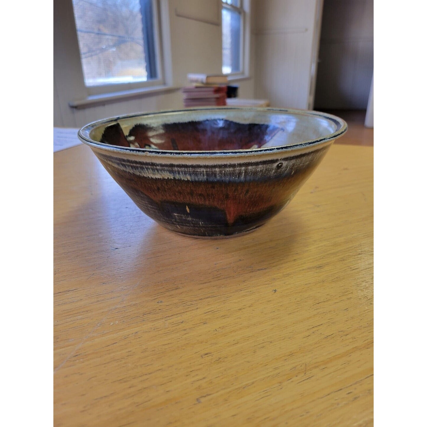 Vintage Large Stoneware Salad Bowl