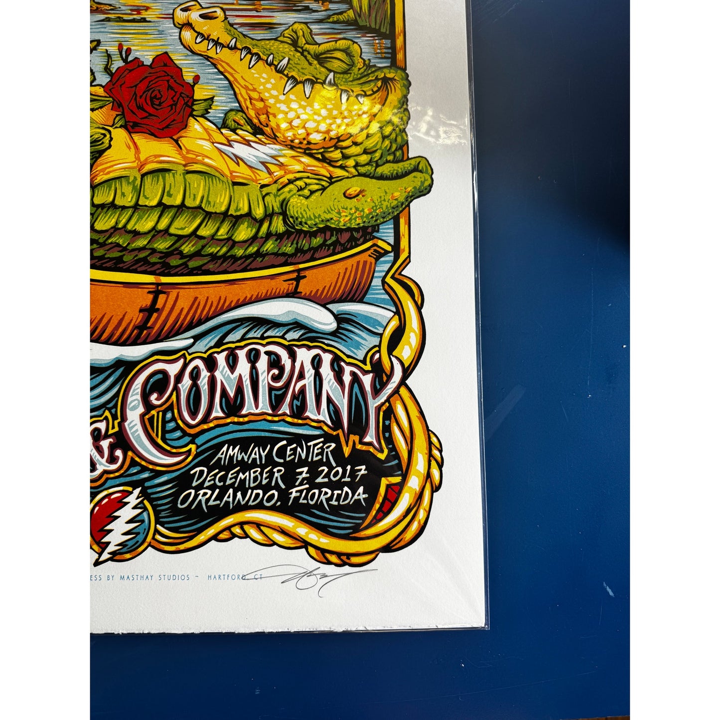 24"x18"-Dead & Co-Amway Center-12-07-17-Orlando-AJ Masthay-Signed-590/700-Poster