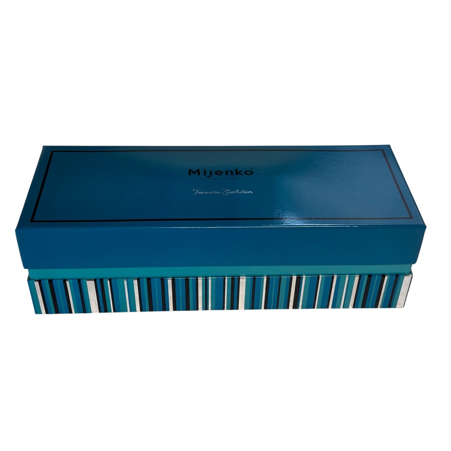 Mijenko Acacia Wood 4 Compartment Tea Chest-Glass Lid-Silver Accents🎁Gift-Ready