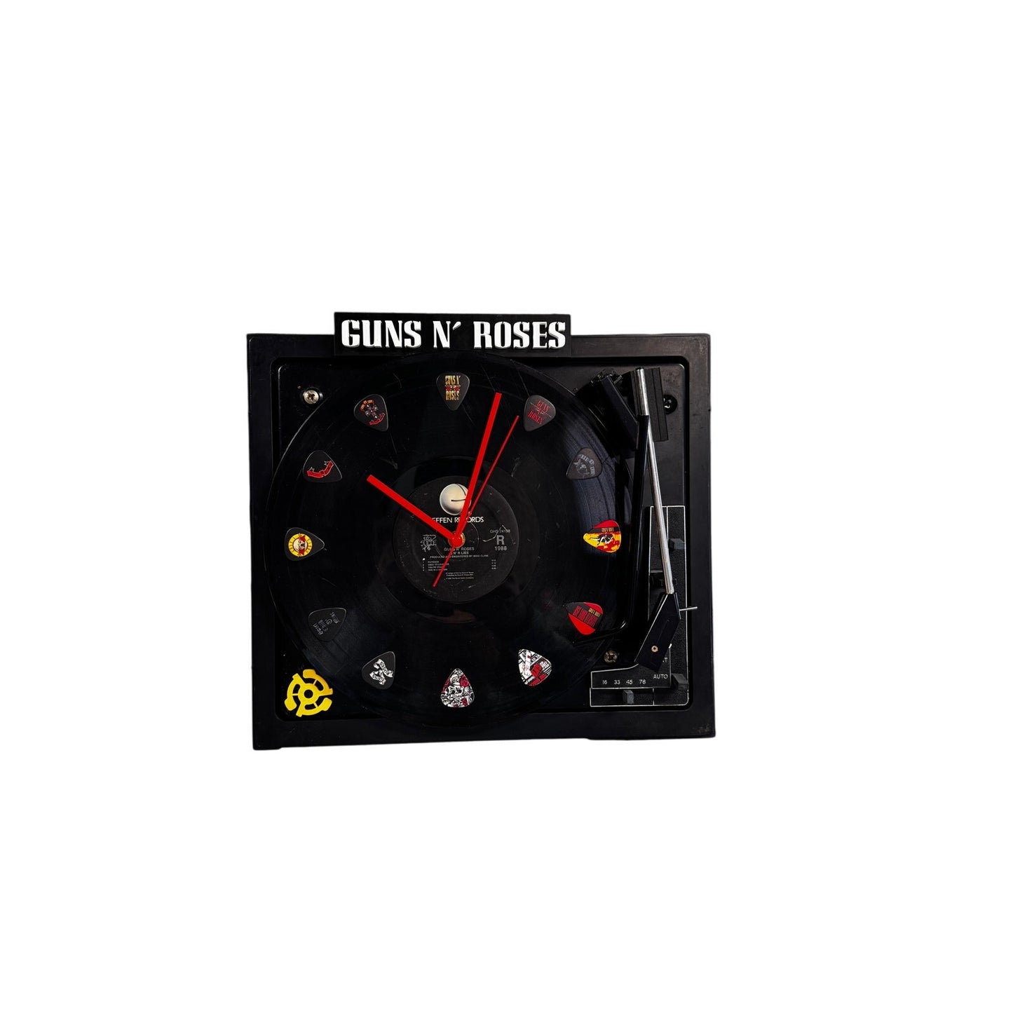 Upcycled Turntable Clock - Guns N' Roses G&R Lies Album 🎵