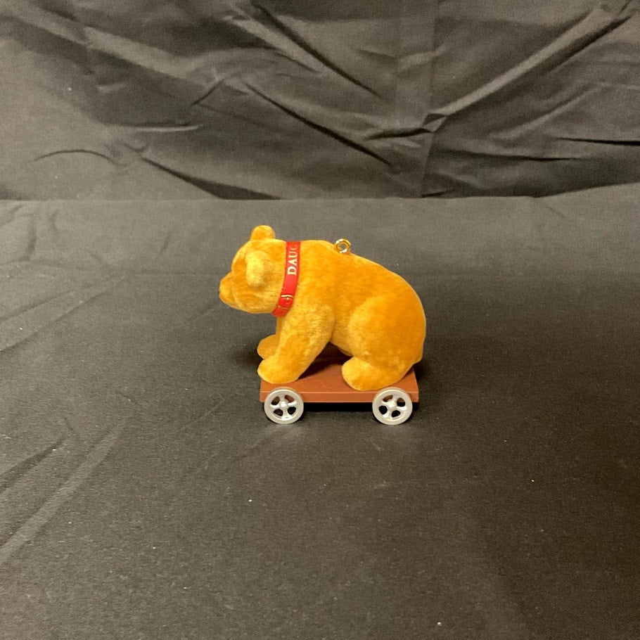 Vintage Hallmark 1999 Daughter Bear on Wheels Ornament