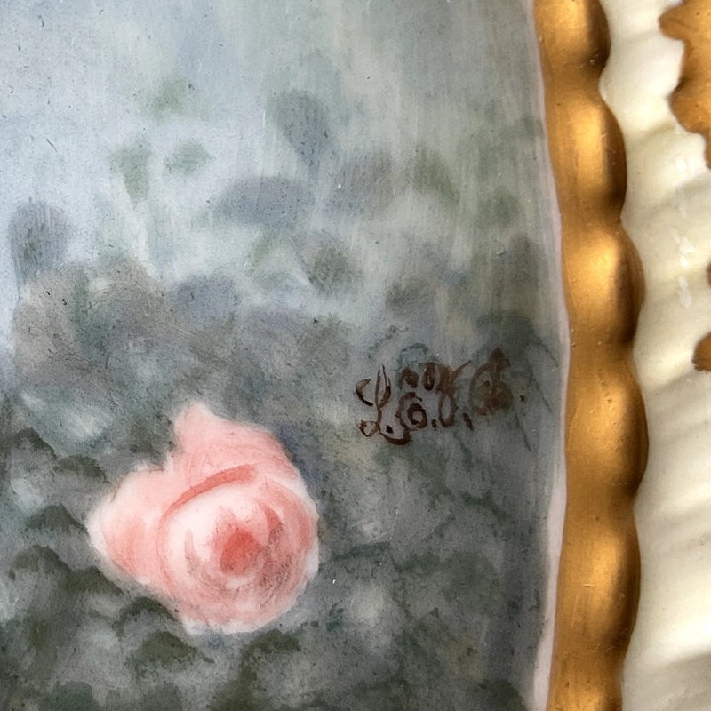 Antique Limoges France Hand Painted Marie Antoinette in Ormolu