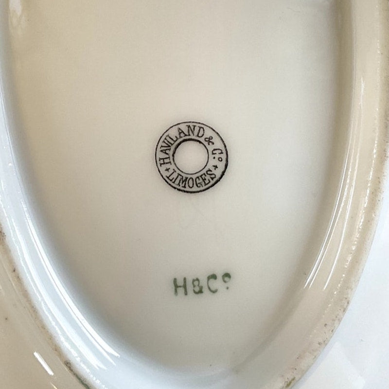 Antique Haviland Limoges Small Oval Serving Platter (Small Chip)