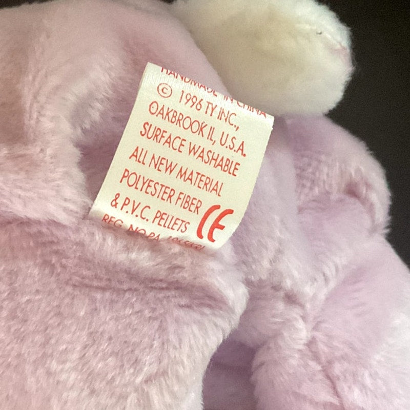 (Rare) Vintage TY Beanie Baby - "Floppity," 1996, Made w/ PVC Pellets