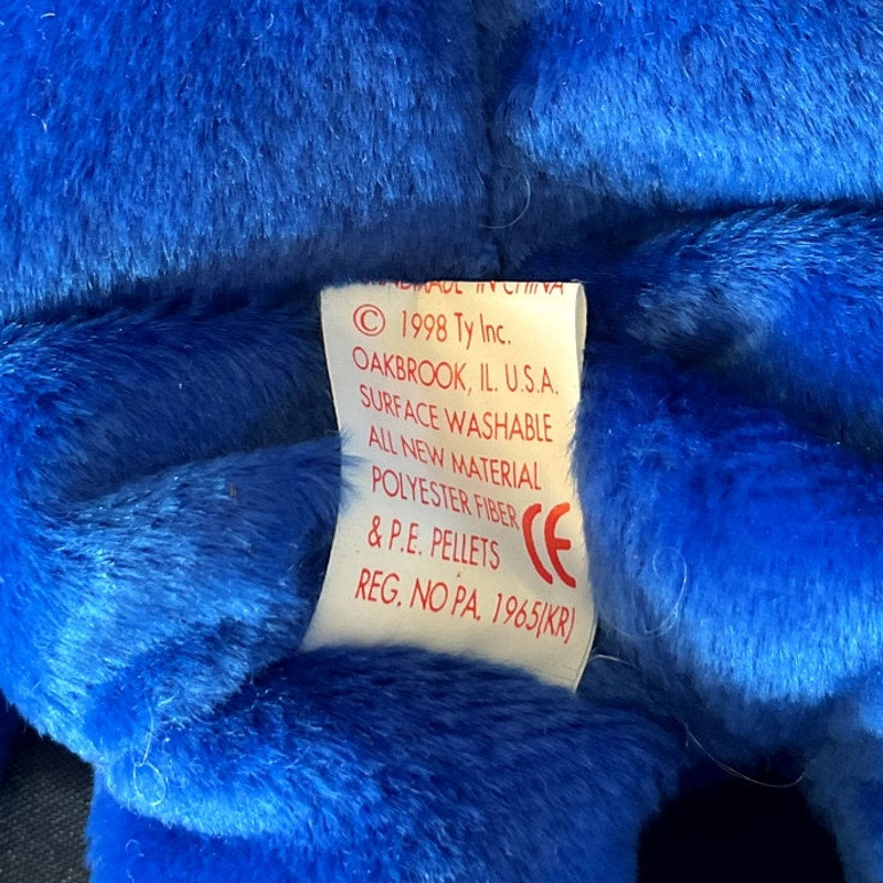 Vintage TY Beanie Baby - "Clubby," 1998, w/ Errors