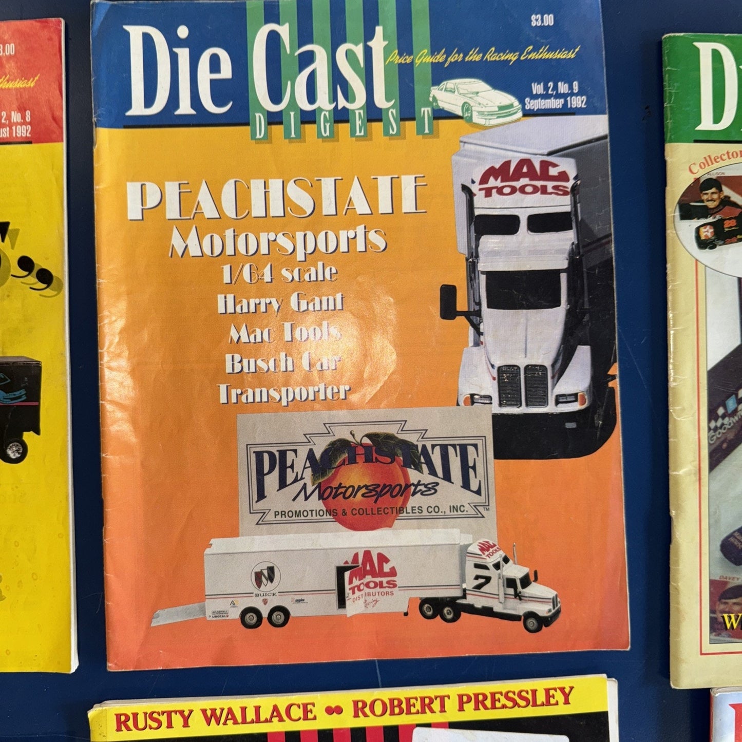 Lot of 8 Die Cast Digest NASCAR Mags Jeff Gordon Labonte Wallace Jarrett