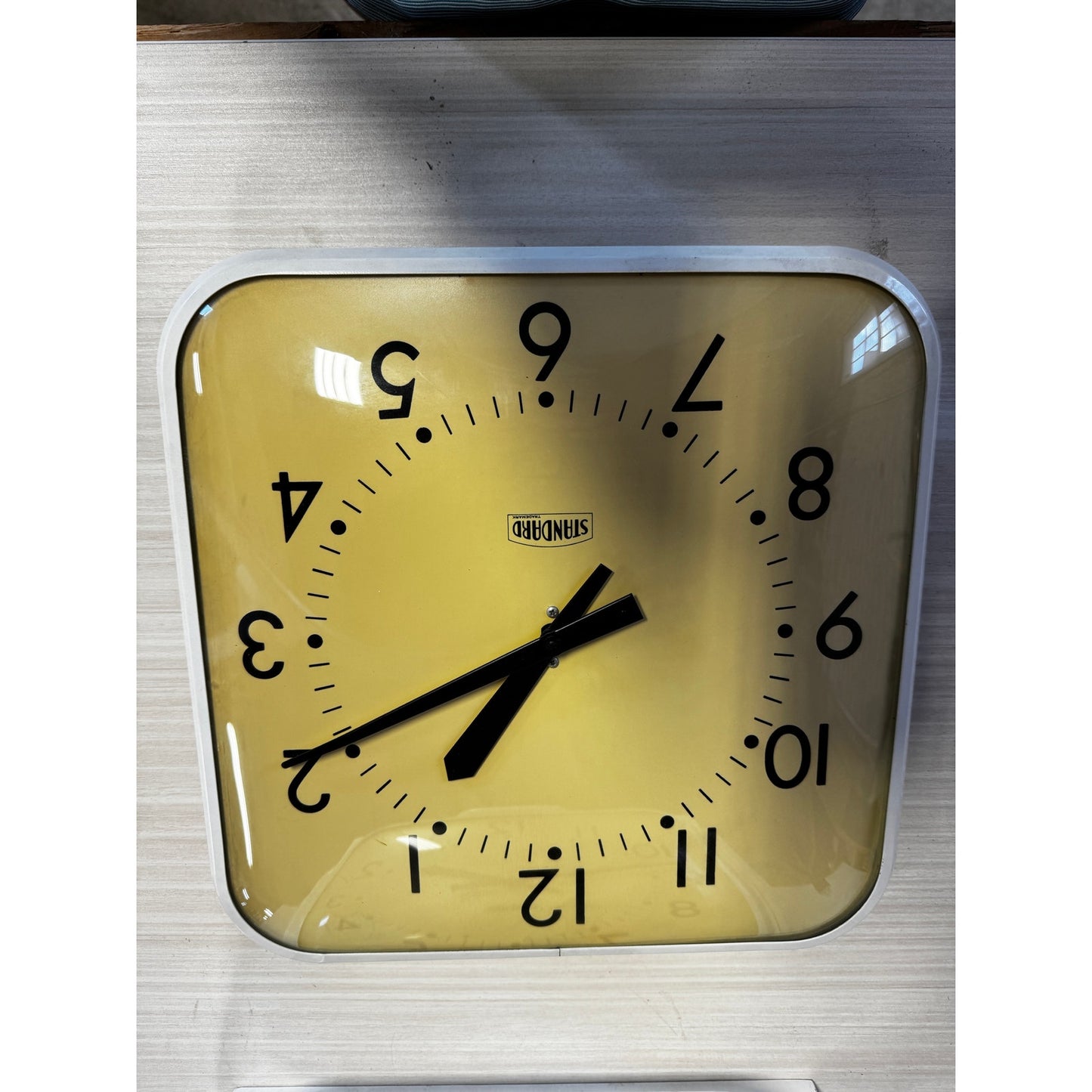 Rare Vintage 4-Sided Cubed Wall Clock – 4x 12" Hardwired Clocks + Extra, 14" Box