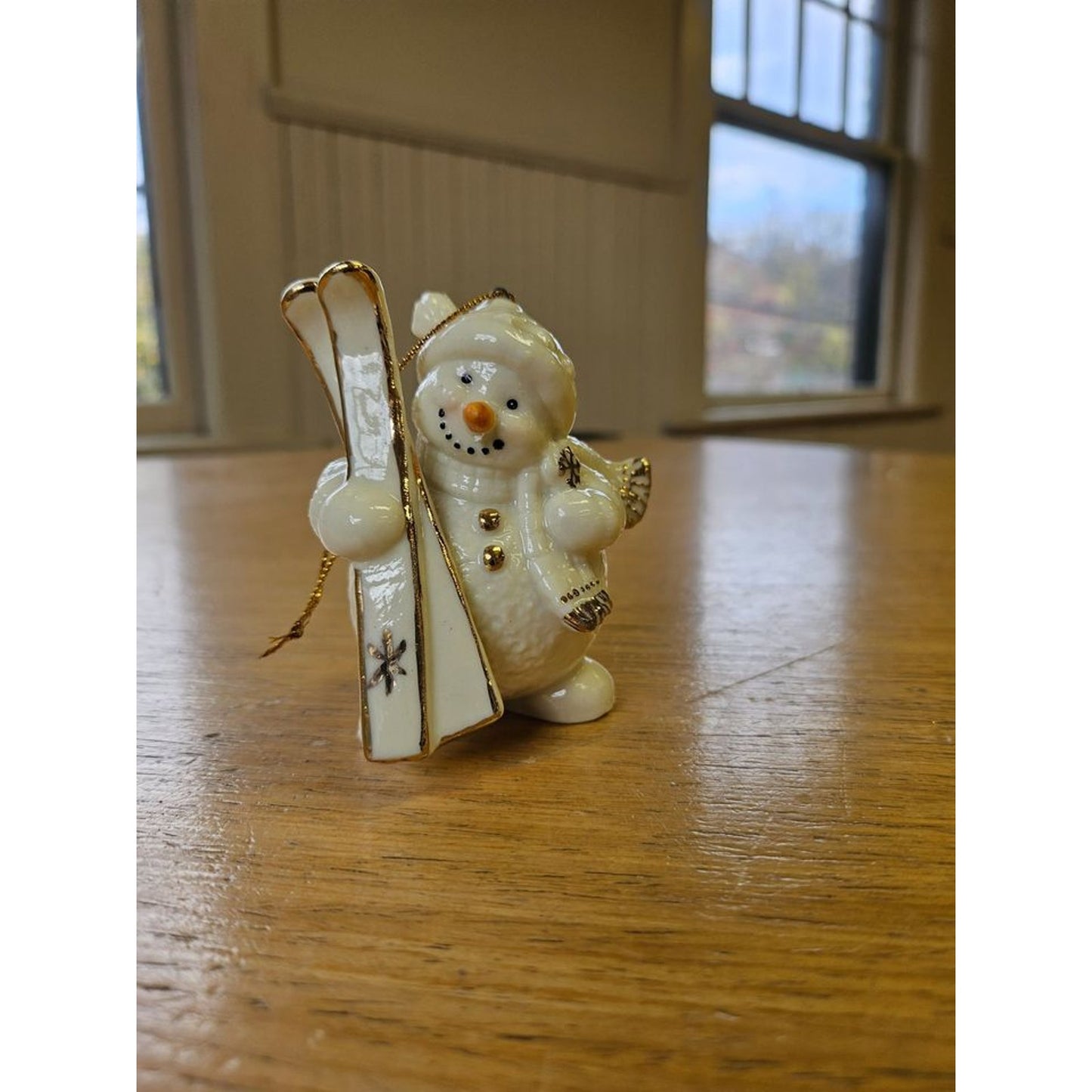 Jade Porcelain Snowman Ornaments Set of Four