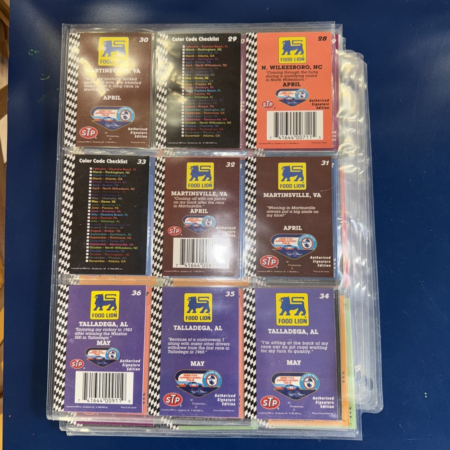 1992 NASCAR Food Lion Richard Petty 116 Card Set in Sleeves RARE Collector