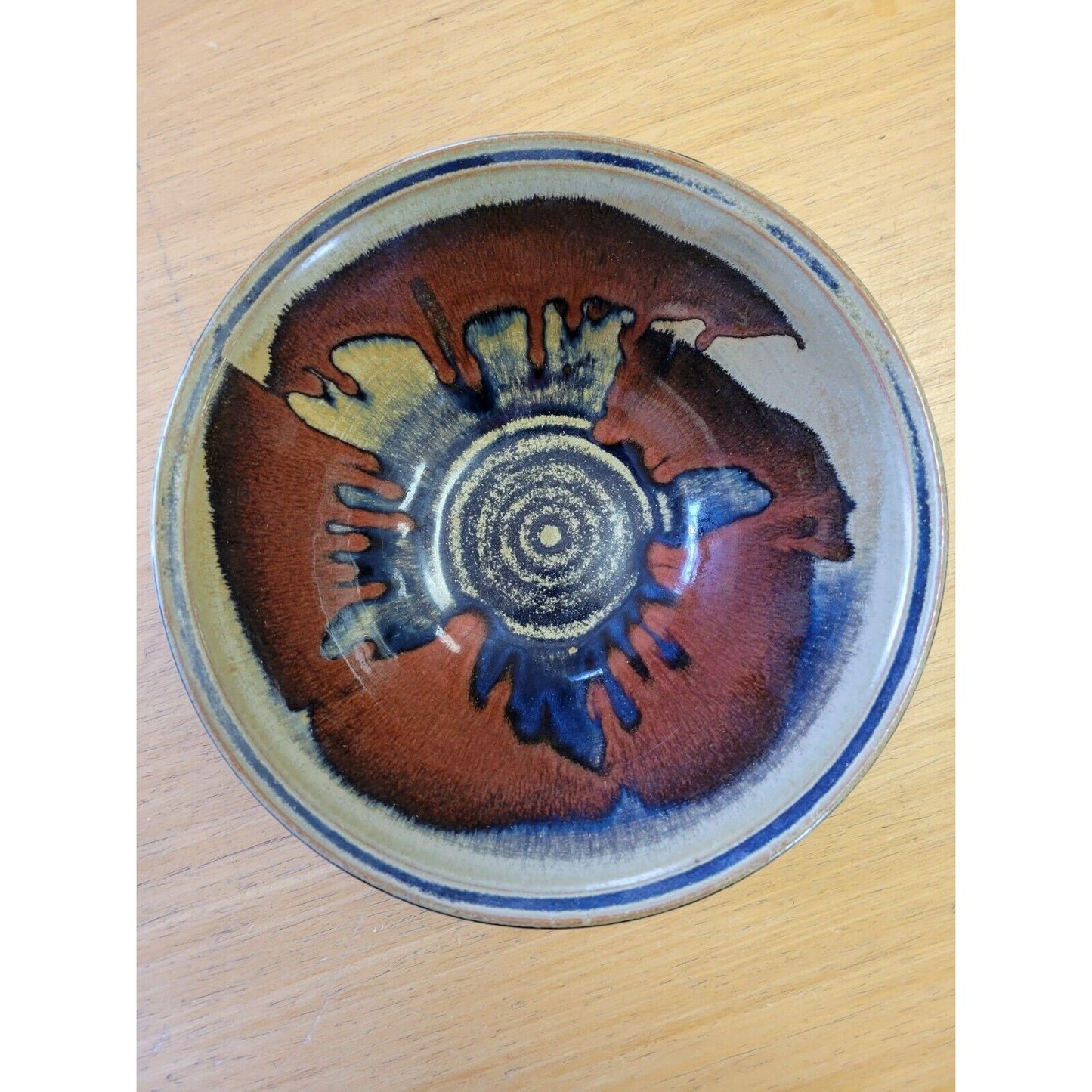 Vintage Large Stoneware Salad Bowl