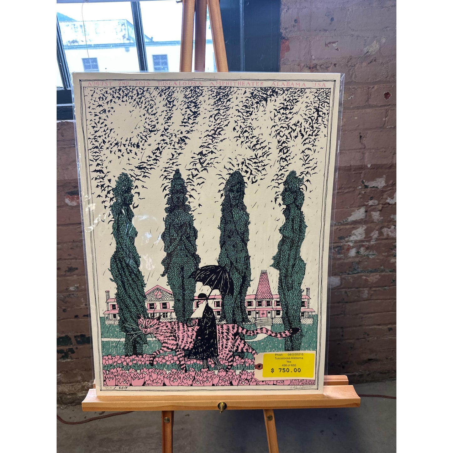 Phish 8/2/15 Tuscaloosa Herman Poster. 456 out of 650.