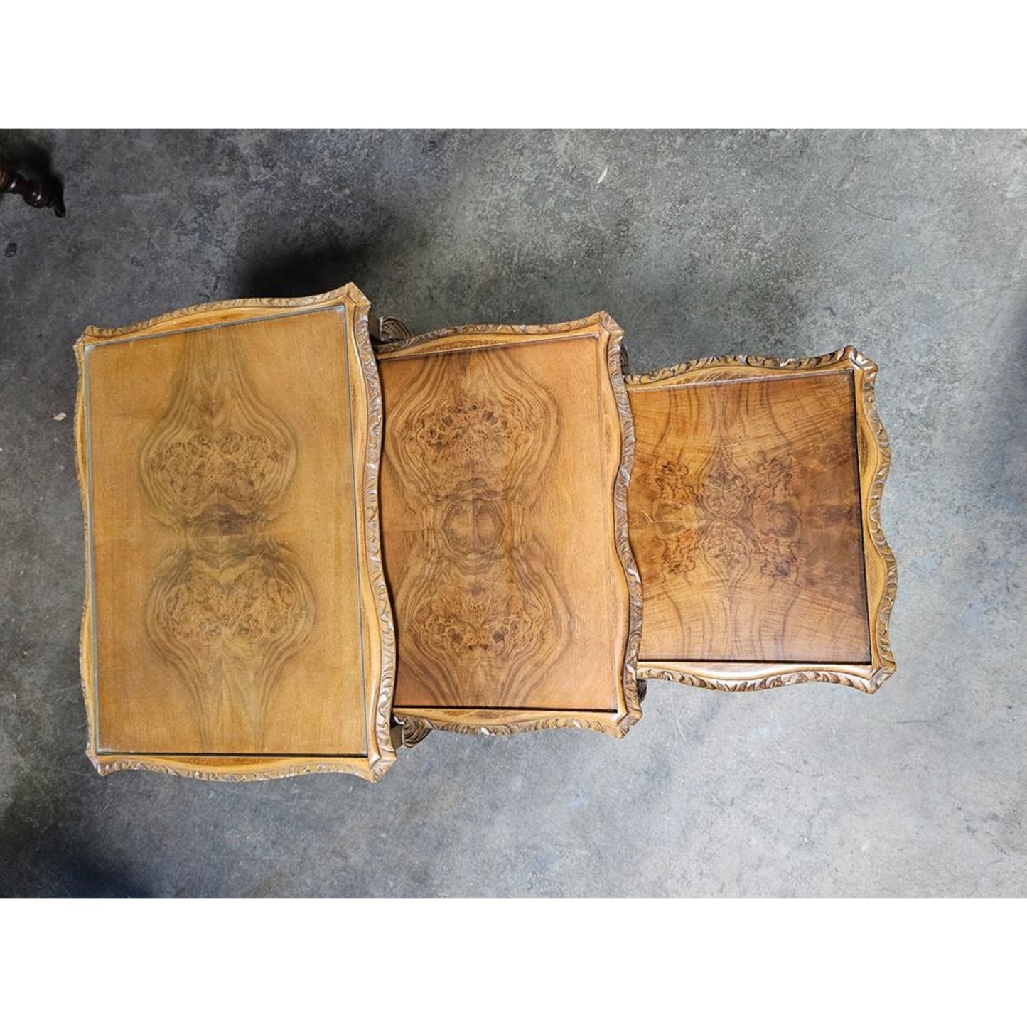 Set of Three Vintage Mahogany Nesting Tables