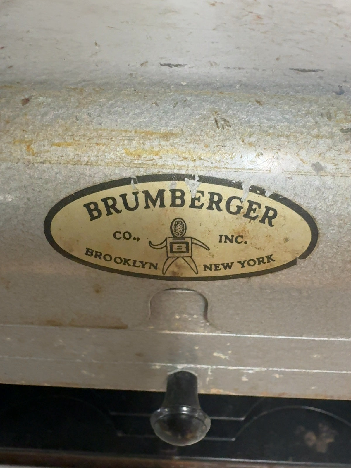 Brumberger CO INC Metal Movie Film Reel w/ Canister Case Lid Brooklyn NY USA